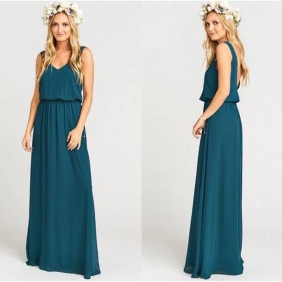 Show Me Your Mumu Kendall Maxi Dress in Emerald  - M - Picture 1 of 6